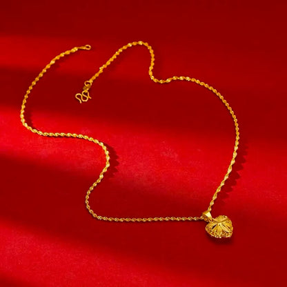 Gold Heart Necklace for Women