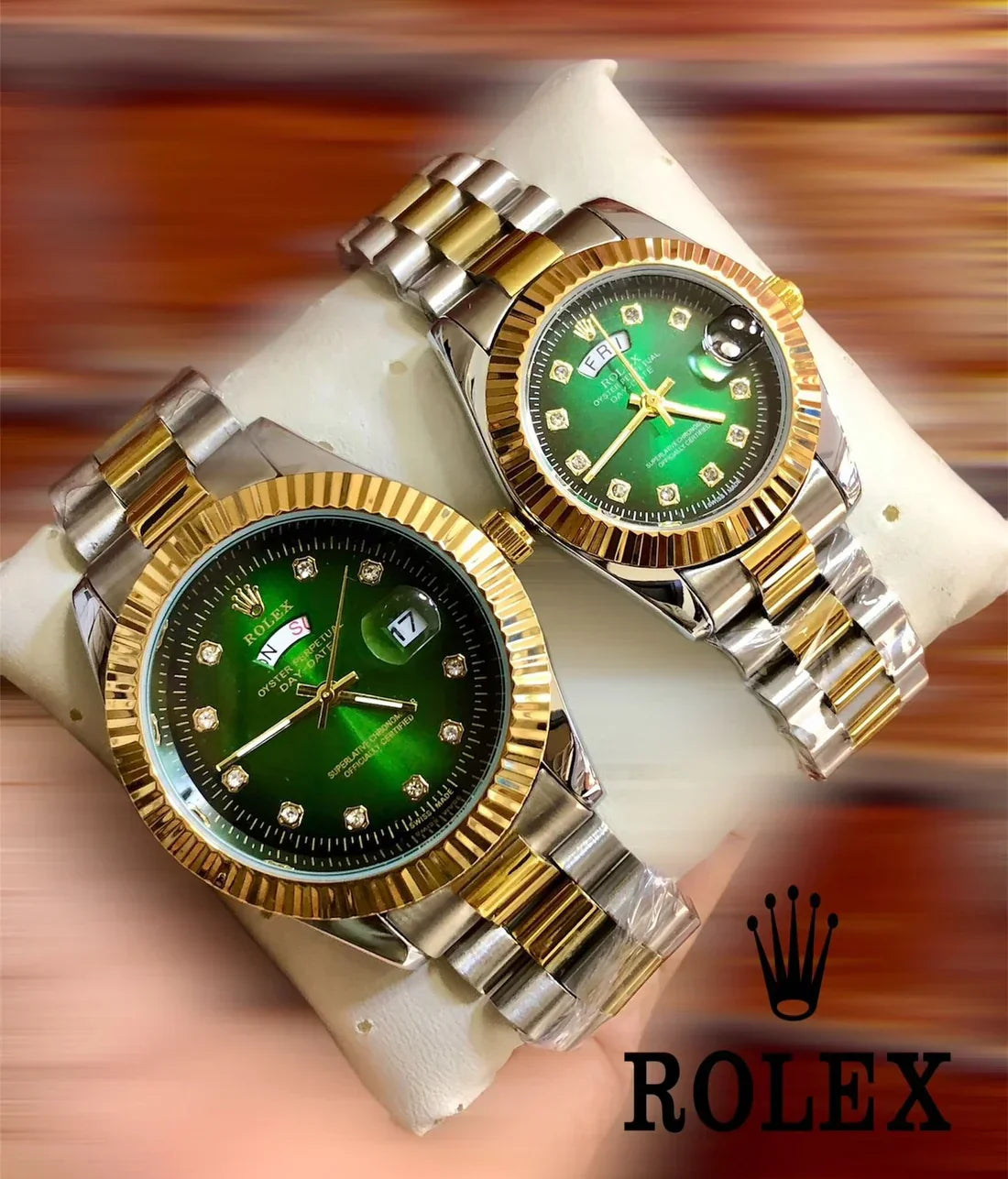 Rolex Watch  Duo Set with Box