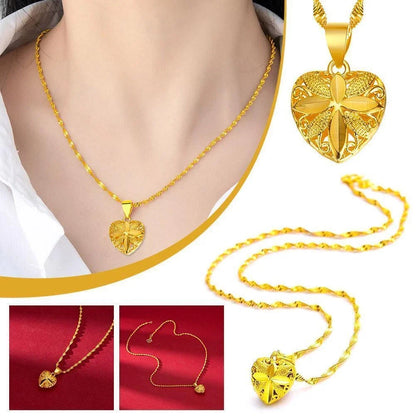 Gold Heart Necklace for Women